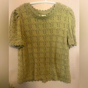 Anthropologie sweater, XL, olive green knit